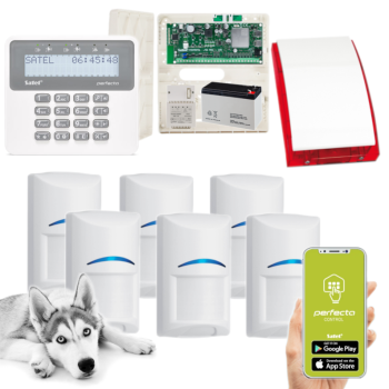 ZESTAW ALARMOWY SATEL PERFECTA 32 LTE SET-A 6 CZUJEK BOSCH PET PRF-LCD SYRENA SP-4001R